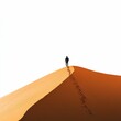 © jambulart - Lone figure atop a desert dune.