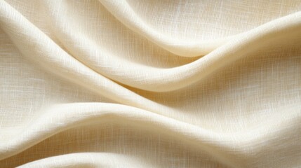 Poster - A close-up of soft, textured beige fabric, showcasing its gentle folds and draping.