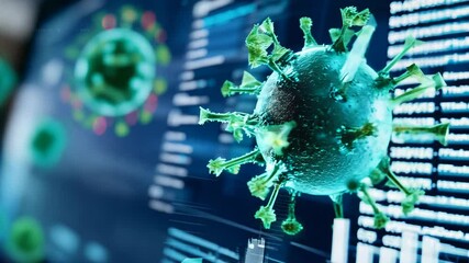 Poster - A computer is compromised by a series of viruses following a sophisticated hacker attack. The digital landscape reveals the chaos and damage caused to critical systems.