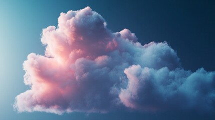Poster - A fluffy pink cloud in the sky