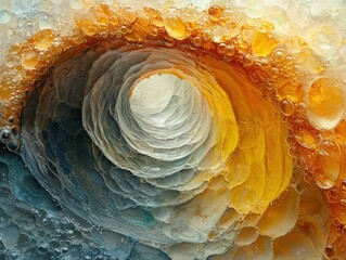Poster - Dynamic wave interpretation digital art abstract environment coastal setting vibrant colors nature concept