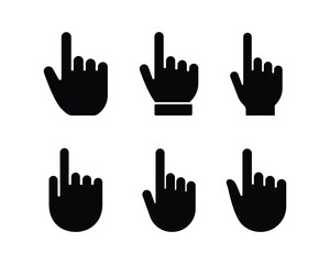 Poster - hand click icon set. pointer icon vector. pointer cursor сomputer mouse icon. hand cursor icon vecto