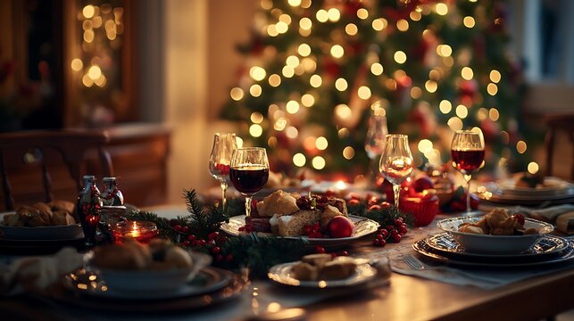 Hear is the image of the beautiful background, environment for Christmas 