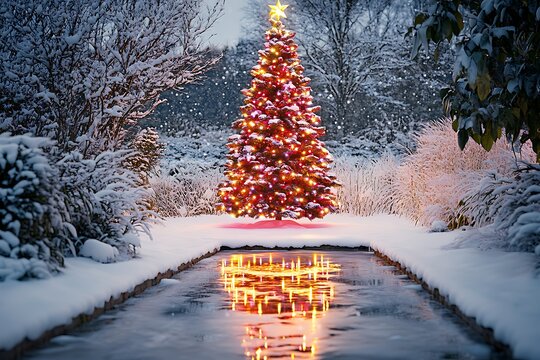 Hear is the image of the beautiful background, environment for Christmas 