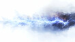 © HQAsset - Abstract Digital Art: Electric Bolt Streaks Across a Cloudy, White Background