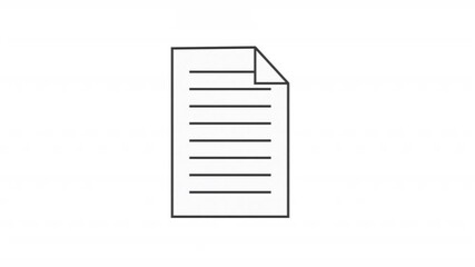 Aufkleber - Animated paper sheet icon in y2k style with glitch effect. Alpha channel