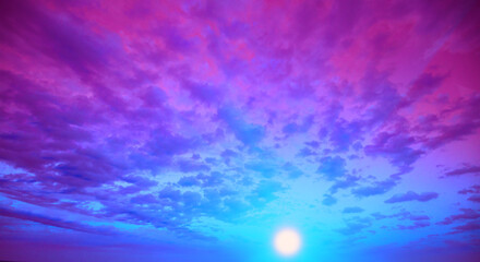 Wall Mural - blue-purple sunset sky. gradient color. sky texture. abstract nature background
