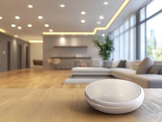 Poster - Enhancing comfort and security in smart homes through ai technology modern living room article digital environment tech-savvy perspective ai integration