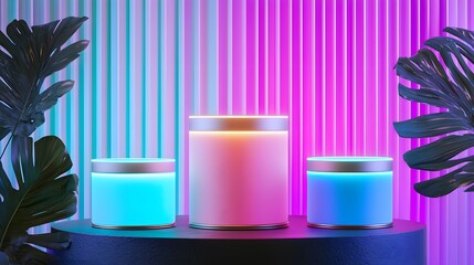 Poster - Illuminated candle display modern room product photography vibrant colors close-up home décor inspiration