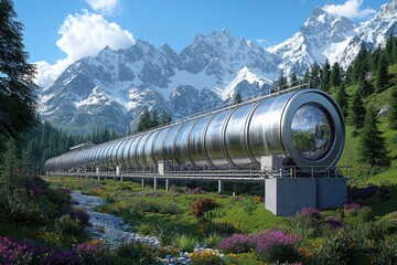 Poster - Exploring the hydrogen economy a symbolic representation of sustainable energy solutions in nature's embrace