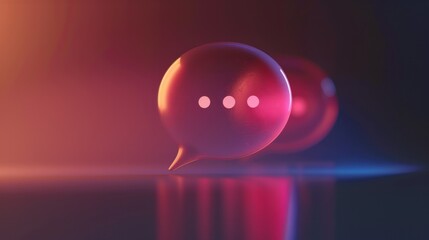 Poster - A speech bubble, indicating chat or messaging.