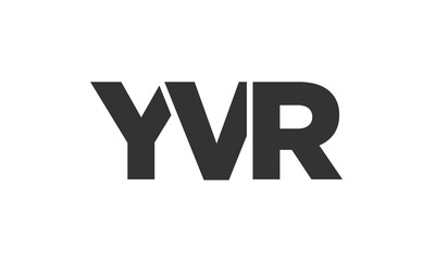 Poster - YVR logo design template with strong and modern bold text. Initial based vector logotype featuring simple and minimal typography. Trendy company identity.