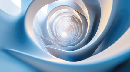 Poster - 3D rendering of an abstract geometric spiral shape