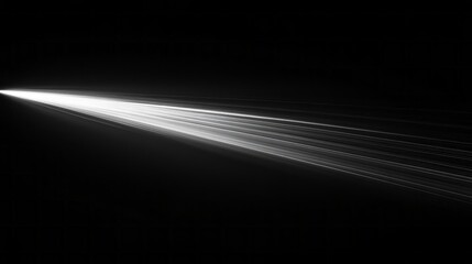 Poster - A long white line with a black background