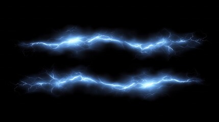 Poster - Two blue lightning bolts are shown in the image, creating a sense of energy