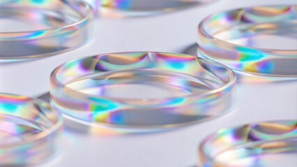 Poster - Wavy glass shapes background. Abstract glass waves on a background. Modern abstract background for banners. Abstract glass geometric figure in shape of infinity 3d render. 