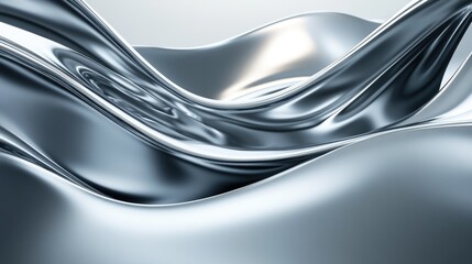 Poster - modern futuristic silver gray background sleek technology inspired digital illustration flowing mini