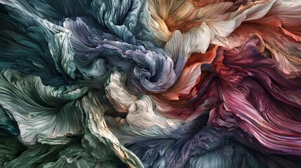 Aufkleber - Abstract swirling patterns digital art vibrant colors artistic visualization close-up textured beauty