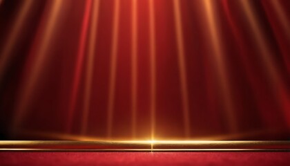 Wall Mural - abstract red background with gold wave design  A red and gold wave patterned background with a red and gold color scheme. 6