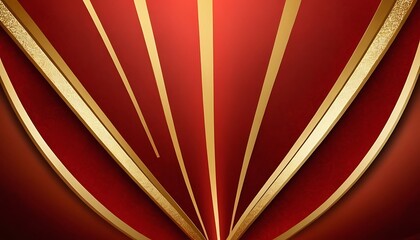 Wall Mural - abstract red background with gold wave design  A red and gold wave patterned background with a red and gold color scheme. 3