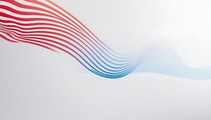 Aufkleber - white background with red and blue wave design Abstract blue black red and white papercut background with blank space design,