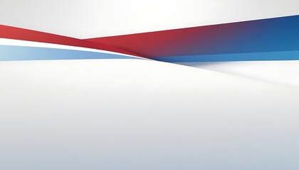 Aufkleber - white background with red and blue wave design Abstract blue black red and white papercut background with blank space design,