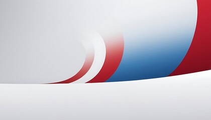 Aufkleber - white background with red and blue wave design Abstract blue black red and white papercut background with blank space design,