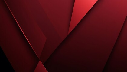 Aufkleber - Abstract red geometric with black wave triangles overlapping layer paper cut style background.8