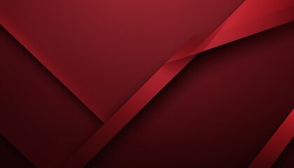 Aufkleber - Abstract red geometric with black wave triangles overlapping layer paper cut style background.3