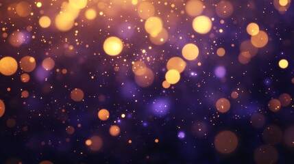 Poster - A blurry image of a purple background with many small yellow dots