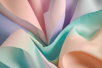 Wall Mural - abstract colorful background with waves