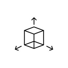 Aufkleber - 3D modeling icon web design in vector