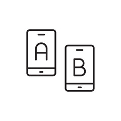 Poster - A B testing icon web design in vector