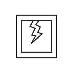 Poster - Broken window icon web design in vector