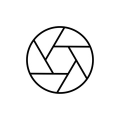 Aufkleber - Camera shutter icon web design in vector