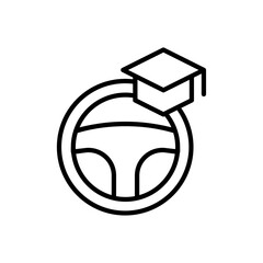 Poster - Driving school icon web design in vector