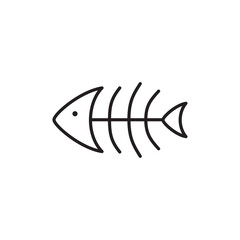 Poster - Fishbone icon web design in vector