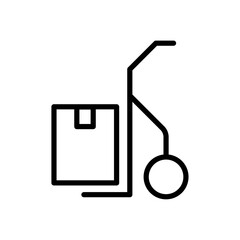 Poster - Hand truck icon web design in vector