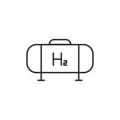 Poster - Hydrogen gas tank icon web design in vector