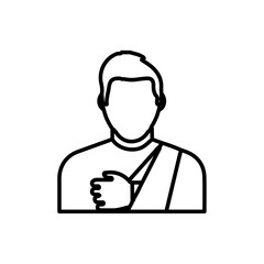 Aufkleber - Injury icon web design in vector