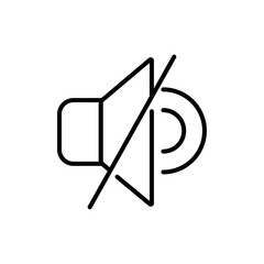 Aufkleber - Mute sound icon web design in vector