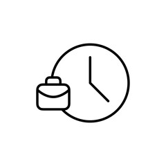 Aufkleber - Office time icon web design in vector