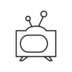 Poster - Old television icon web design in vector