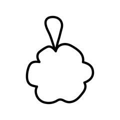 Aufkleber - Shower sponge ball icon web design in vector