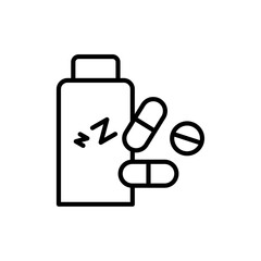Poster - Sleeping pills icon web design in vector