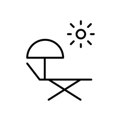 Aufkleber - Sun bed icon web design in vector