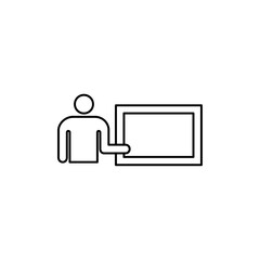 Poster - Teaching icon web design in vector