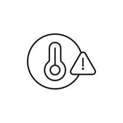 Aufkleber - Temperature warning sign icon web design in vector