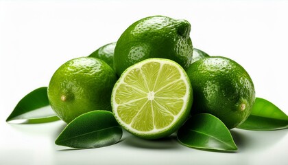 Wall Mural - Juicy limes, vibrant green, and ready to be squeezed!