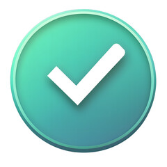 Aufkleber - Green checkmark isolated on transparent background